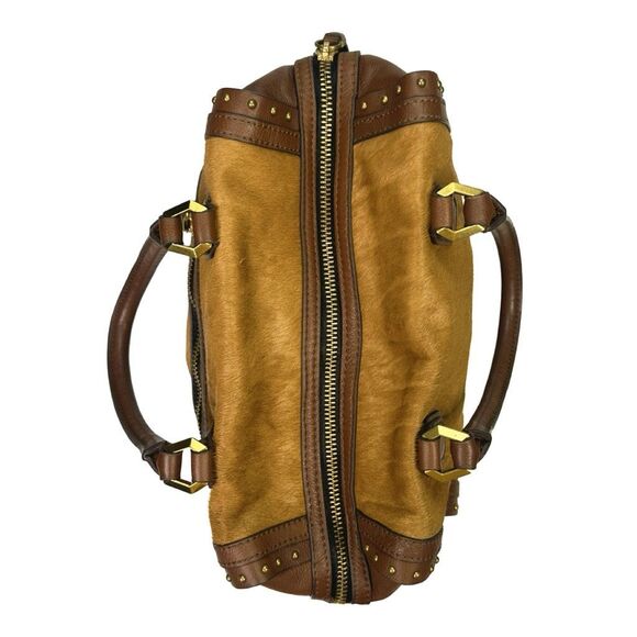 orYANY Brenda Studded Leather Satchel Handbag - 8"H x 15"W x 7"D - Picture 4 of 13